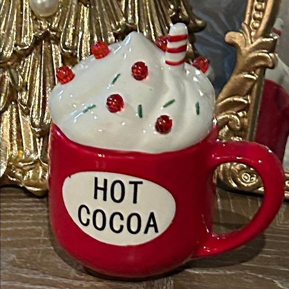 NEW! LIGHTED Christmas Winter Holiday Ceramic Hot Cocoa Mug with Whipped Cream - Picture 6 of 8